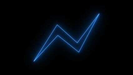 abstract glowing neon business  graph chart icon illustration 4k 