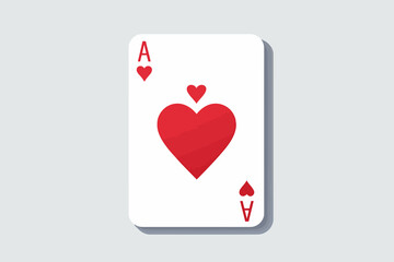 Playing Card vector flat minimalistic isolated vector style illustration