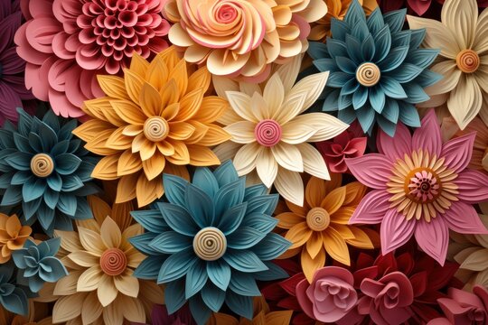 image for decoration of flowers with a 3d effect