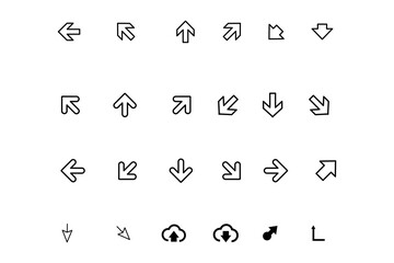 Arrow icon. Arrow vector collection. Arrow. Cursor. Modern simple arrows. Vector illustration.