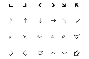 Arrow icon. Arrow vector collection. Arrow. Cursor. Modern simple arrows. Vector illustration.