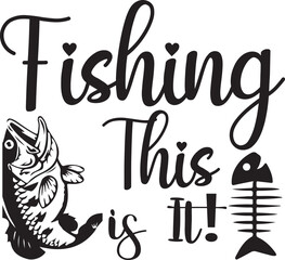 Obraz premium Fishing Tshirt Design 