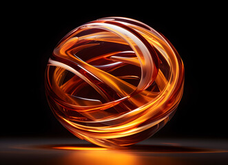 abstract fire ball