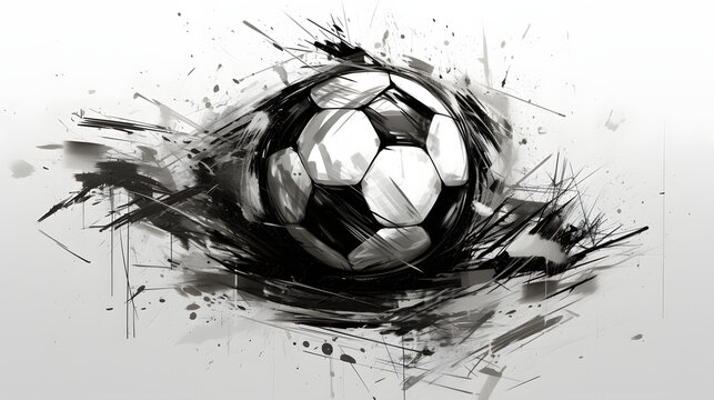 Fototapeta grunge soccer ball with alpha channel