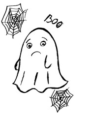 Contour image of a flying ghost