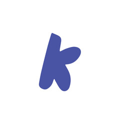 letter hand drawn alphabet lowercase K