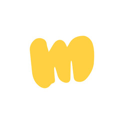 letter hand drawn alphabet lowercase M