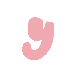letter hand drawn alphabet lowercase Y