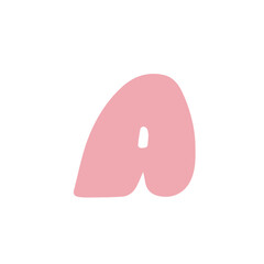 letter hand drawn alphabet colorful lowercase A