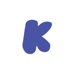letter hand drawn alphabet colorful lowercase K