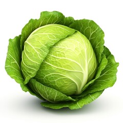 Fototapeta premium Healthy cabbage isolated on a white background