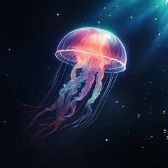 Jellyfish underwater world