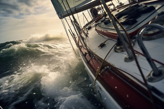 Segelboot im Sturm