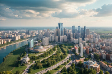 aerial view of the city © Анастасия Жукова