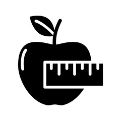 Apple glyph vector icon isolated. Apple stock vector icon for web, mobile app and ui design