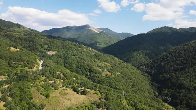 Amazing Aerial view of Pirin Mountain near Sveshtnik peak, Bulgaria