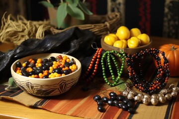 african tribal jewelry arranged for kwanzaa dance d꧃挀漀爀�