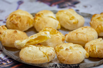 Traditional cheese bread with sour cassava starch (polvilho)