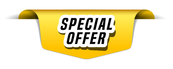 Colorful vector flat design banner special offer. This sign is well adapted for web design.