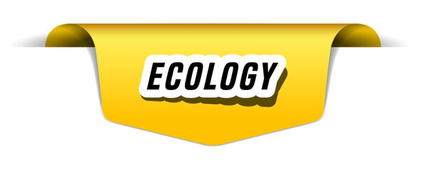 Colorful vector flat design banner ecology. This sign is well adapted for web design.