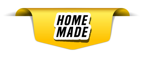 Colorful vector flat design banner home made. This sign is well adapted for web design.