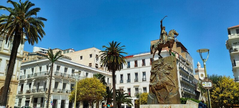Monument to Emir Abdelkader El Djezairi in Algiers, Algeria