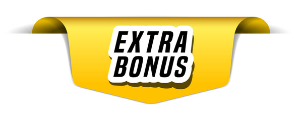 Colorful vector flat design banner extra bonus. This sign is well adapted for web design.