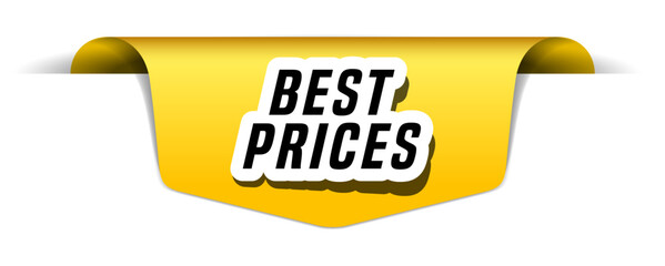 Colorful vector flat design banner best prices. This sign is well adapted for web design.