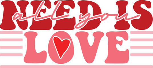 Valentine Day Retro Design