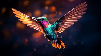 Obraz premium hummingbird in motion in flight