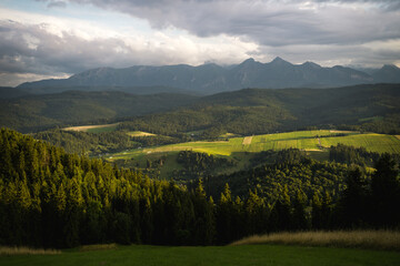 Widok na Tatry z Pienin