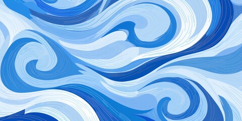 Light and dark blue waves form a surreal holographic pattern in this background texture, which was influenced by modern art and webpunk/vaporwave music.