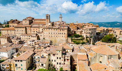 Fototapeta premium Aerial view of Montepulciano,Tuscany, Italy