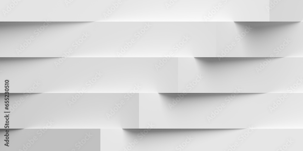 Poster modern minimal white evenly stacked and rotated boxes with soft shadow geometrical pattern backgroun