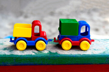 Children's trucks, 2 pieces one by one