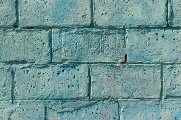 Brick wall blue color, texture