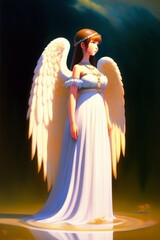 angel with heart