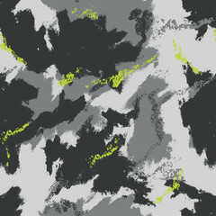 Abstract camouflage brush stroke seamless pattern