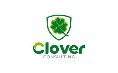 Illustration graphic vector of green clover or shamrock four leaf logo design template