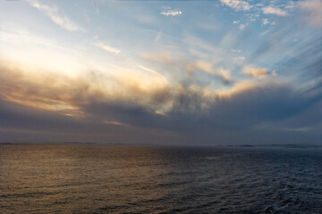 Skies and Sea, Norway with dramatic scurrying clouds