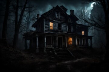 haunted house in the forest