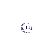 Fototapeta premium LQ logo. L Q design. White LQ letter. LQ, L Q letter logo design. Initial letter LQ linked circle uppercase monogram logo.