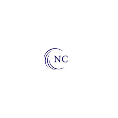 NC logo. N C design. White NC letter. NC, N C letter logo design. Initial letter NC linked circle uppercase monogram logo.