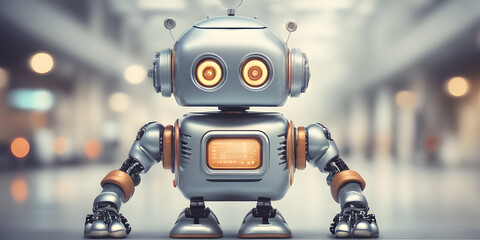 Smart AI robot machine high technology professional to the future background empty space for design