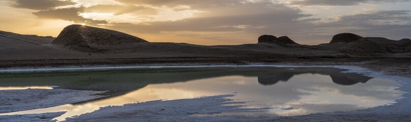 sunrise over the salt lake