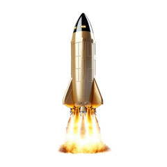 color rocket isolated on white