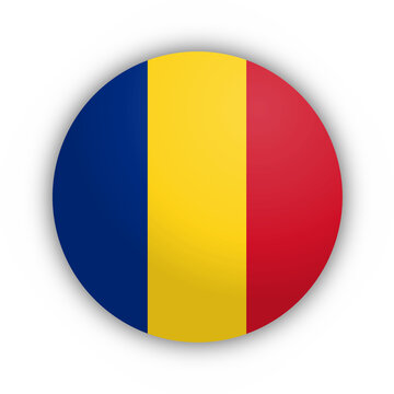 Flaga Rumuni Czadu Przycisk