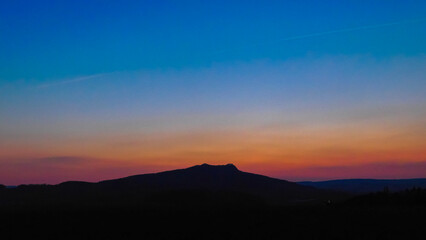 sunset in the mountains