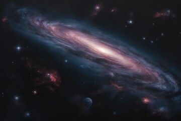 Obraz premium Midnight cosmic universe