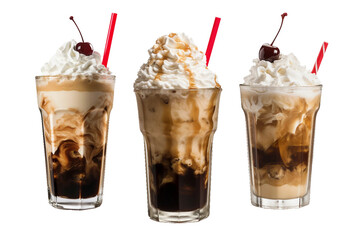 Root Beer Float, transparent background, isolated image, generative AI 
